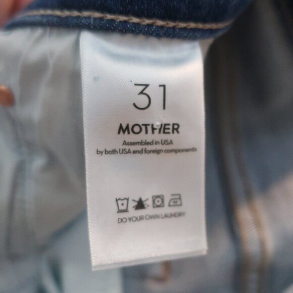 NWT Womens MOTHER The Dodger Ankle Blue Wide Leg Jeans 31 - Picture 10 of 11